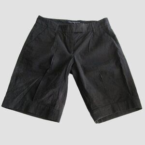 French Connection Bermuda shorts Linen Cotton Blend Black size 2  XS